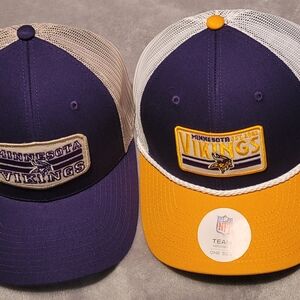 Lot Of 2 NFL Minnesota Vikings Trucker Hats NWT